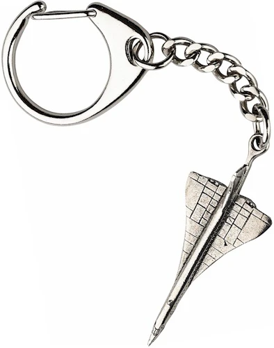 A small silver Concorde keyring