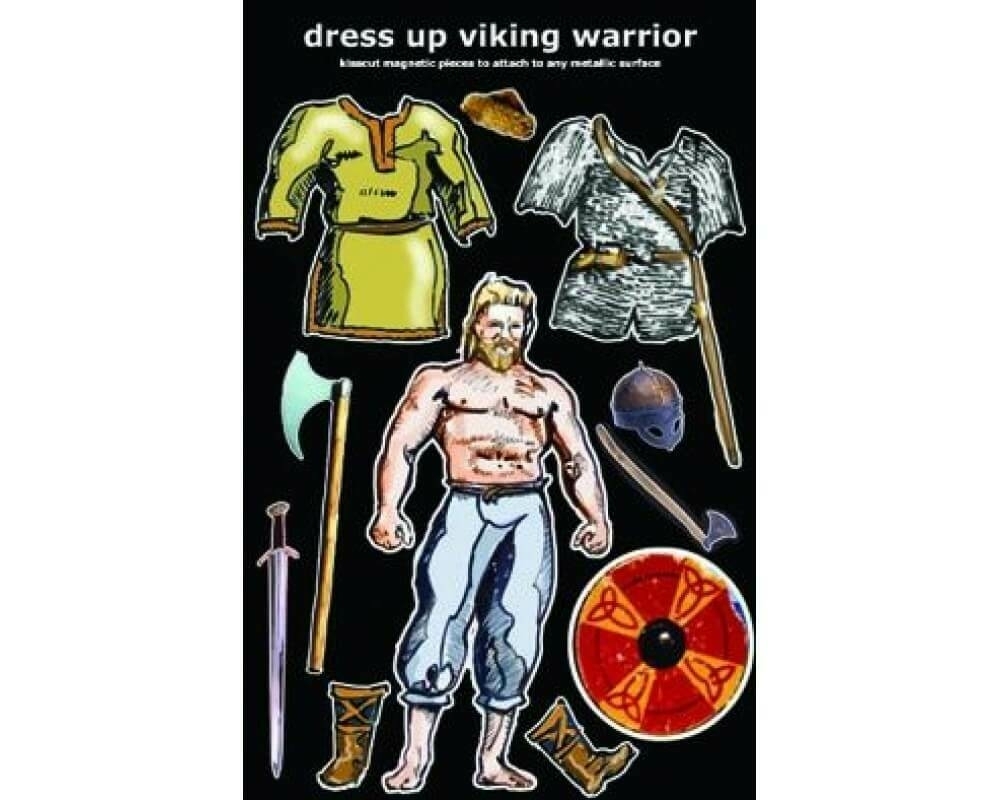 A viking dress-up magnetic toy