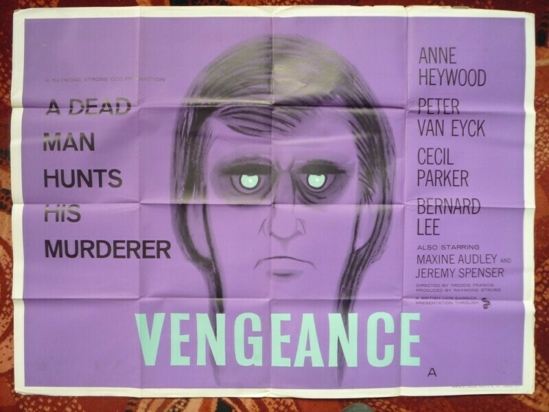 A 1960s poster for the film Vengeance.