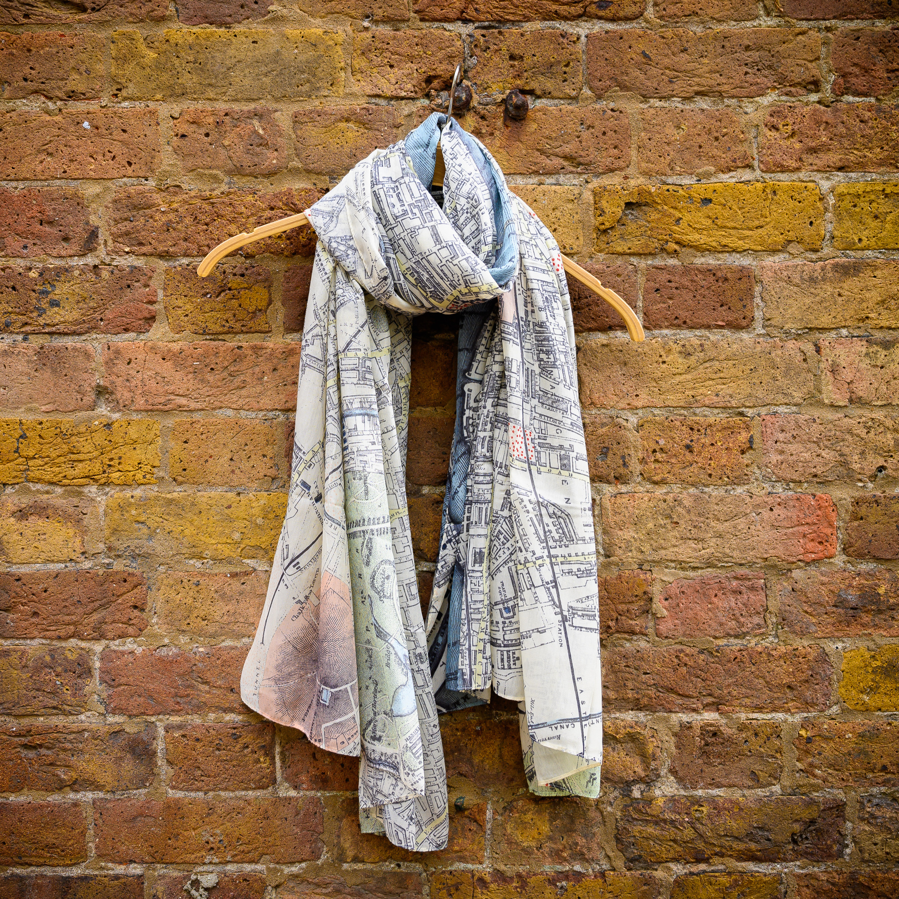 Vintage London Map Scarf