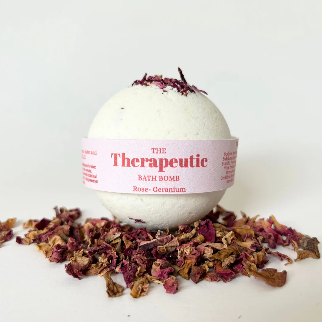 Botanical Bath Bomb: Therapeutic - Rose Geranium