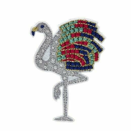Flamingo embroidered patch – inspired by Cartier
