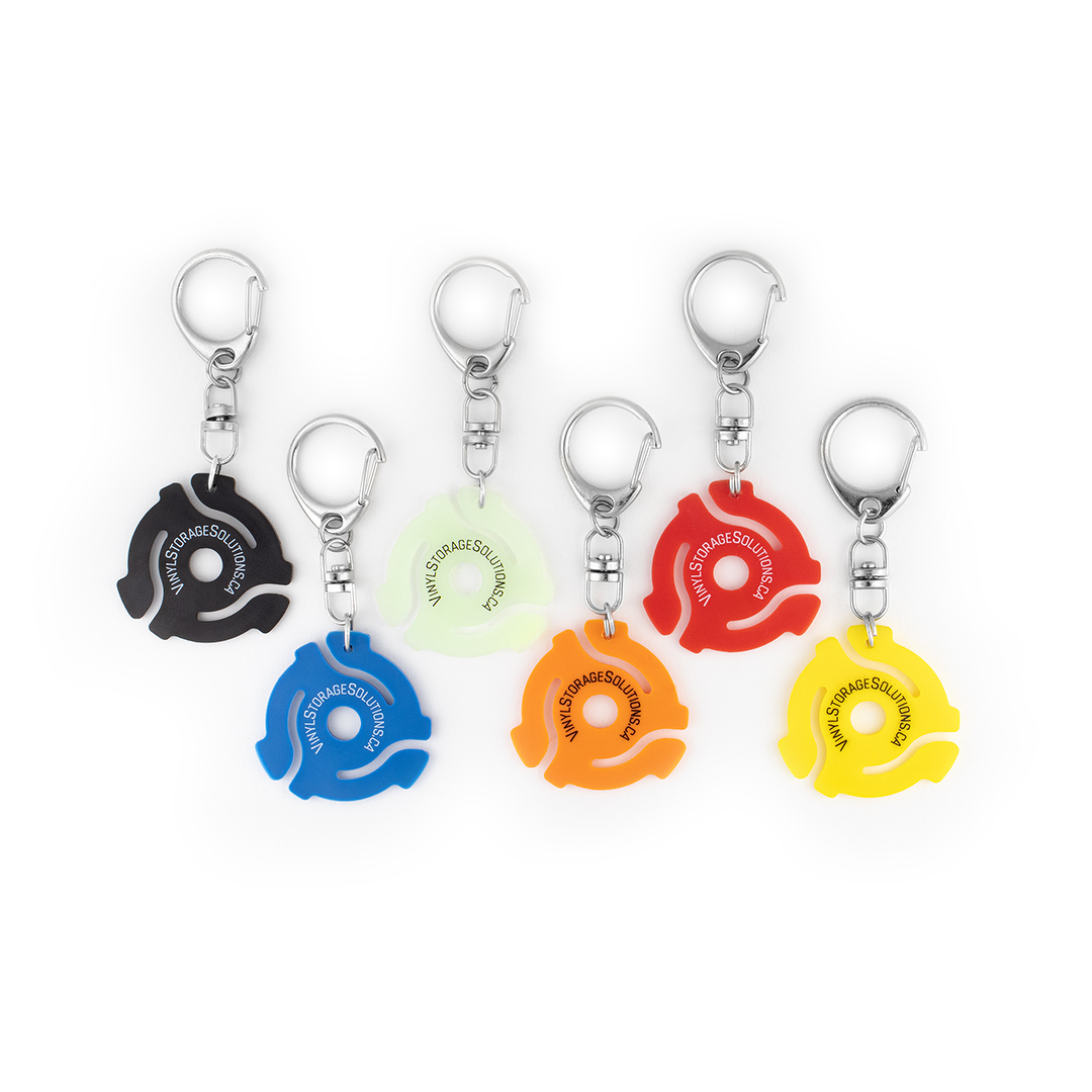 Vinyl Record 45 RPM Adapter Keychain