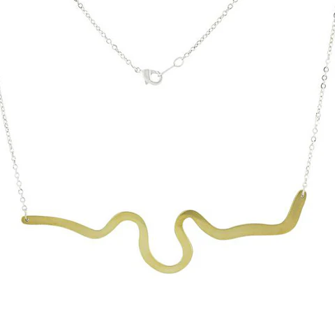 Brass necklace in the shape of the Thames