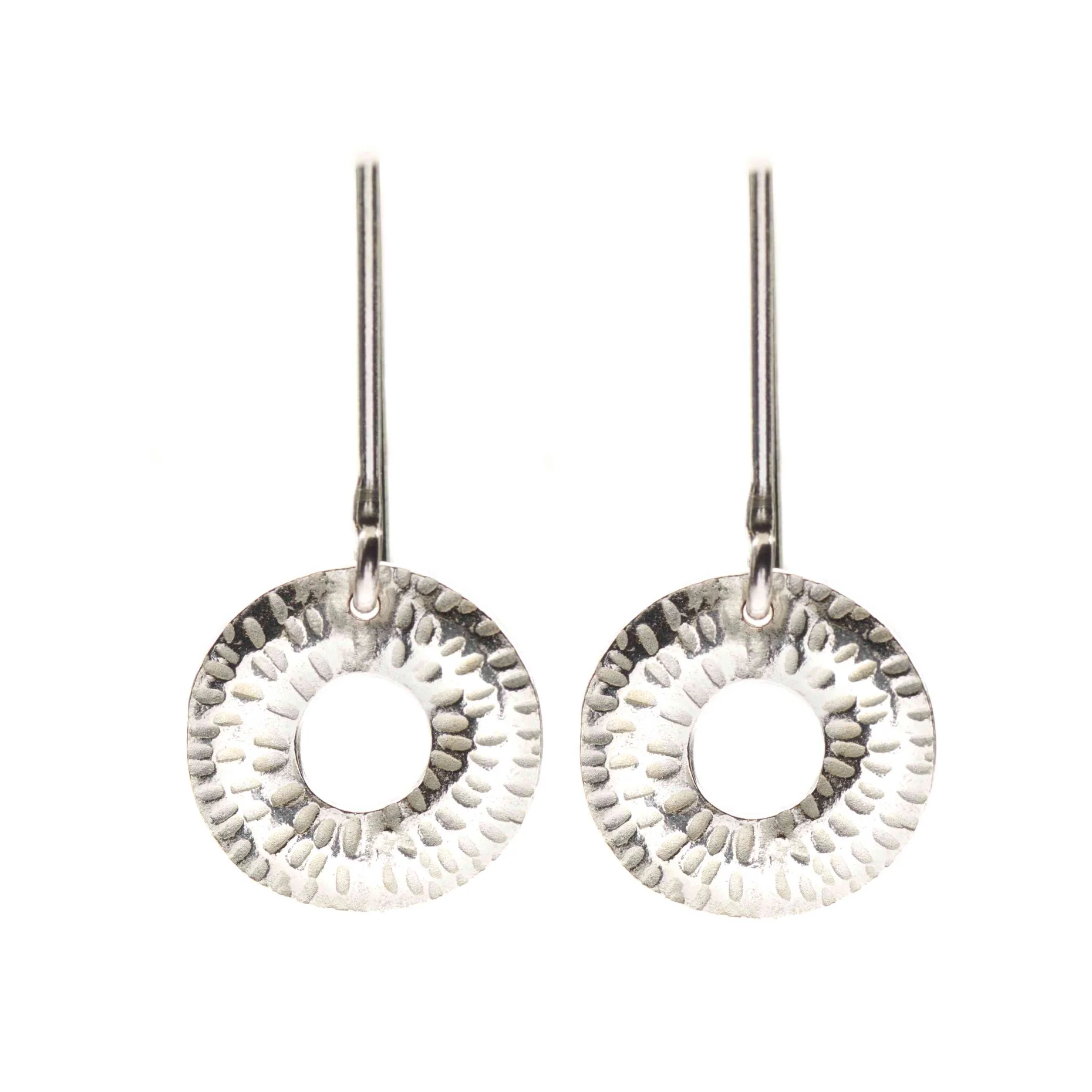 Sterling Silver 'Torus' Mini Drop Earrings By Caitlin Hegney