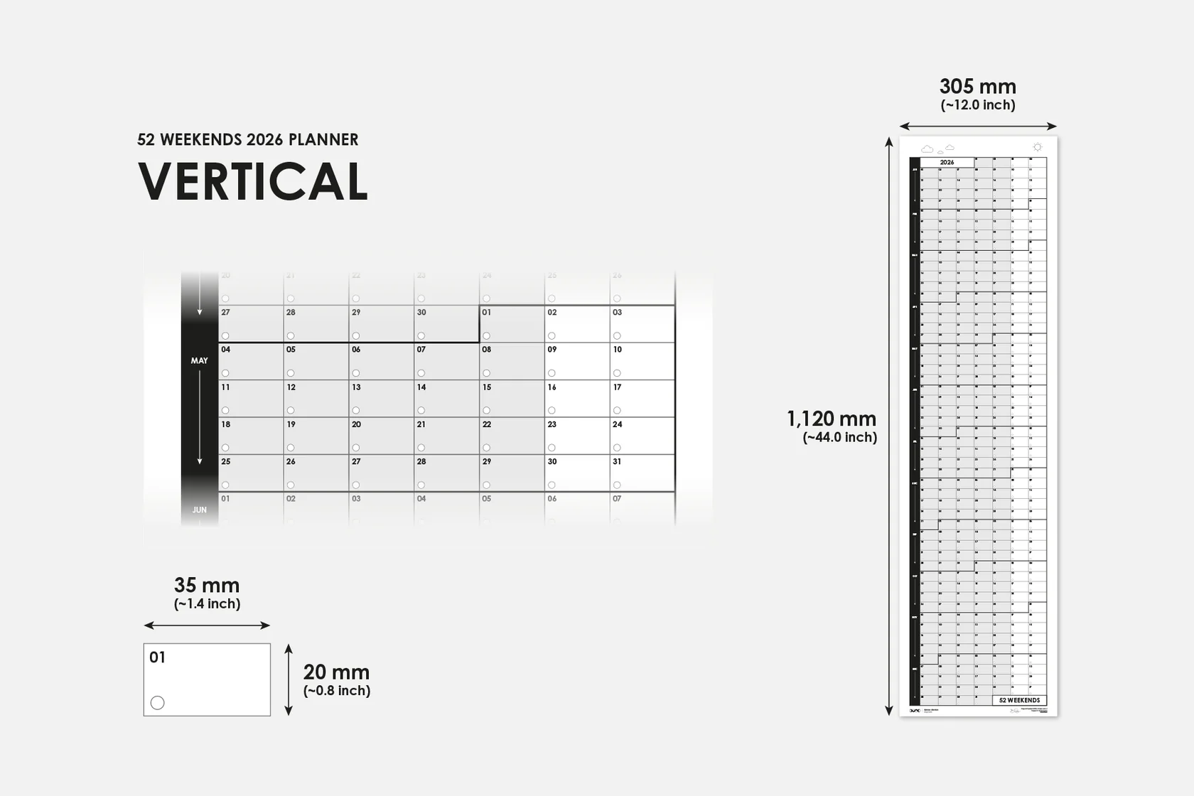 52 Weekends (2026, Vertical)