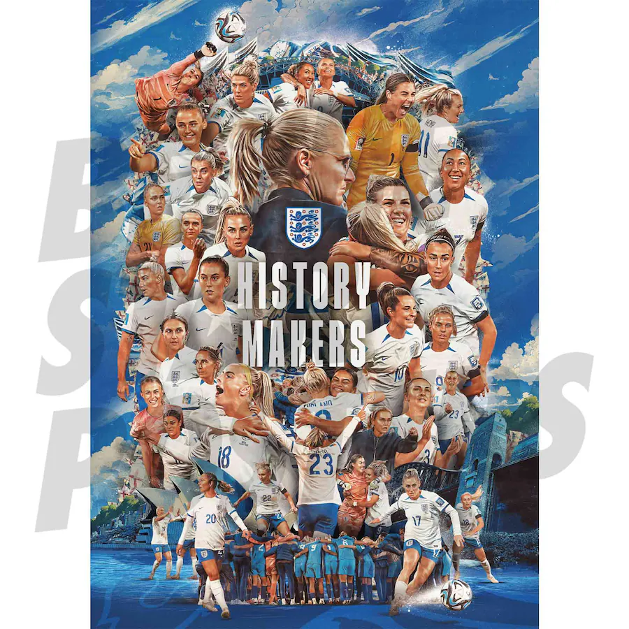 England Lionesses History Makers A2 Poster
