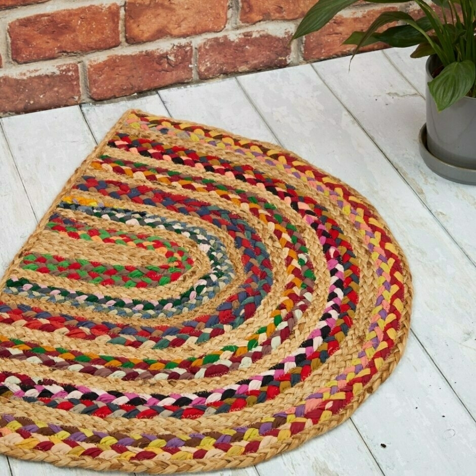 Recycled Jute Rainbow Door Mat
