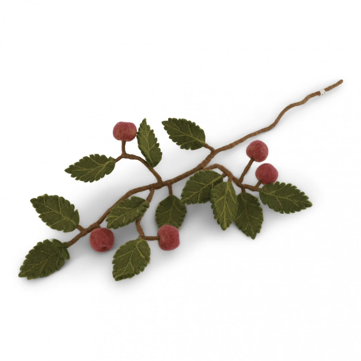 Felt Branch with Dusty Red Apples