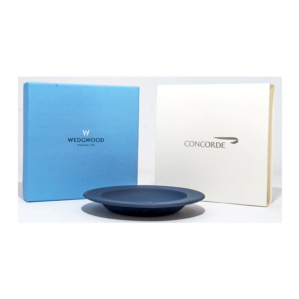 Genuine Concorde Wedgwood Portland Blue Plate