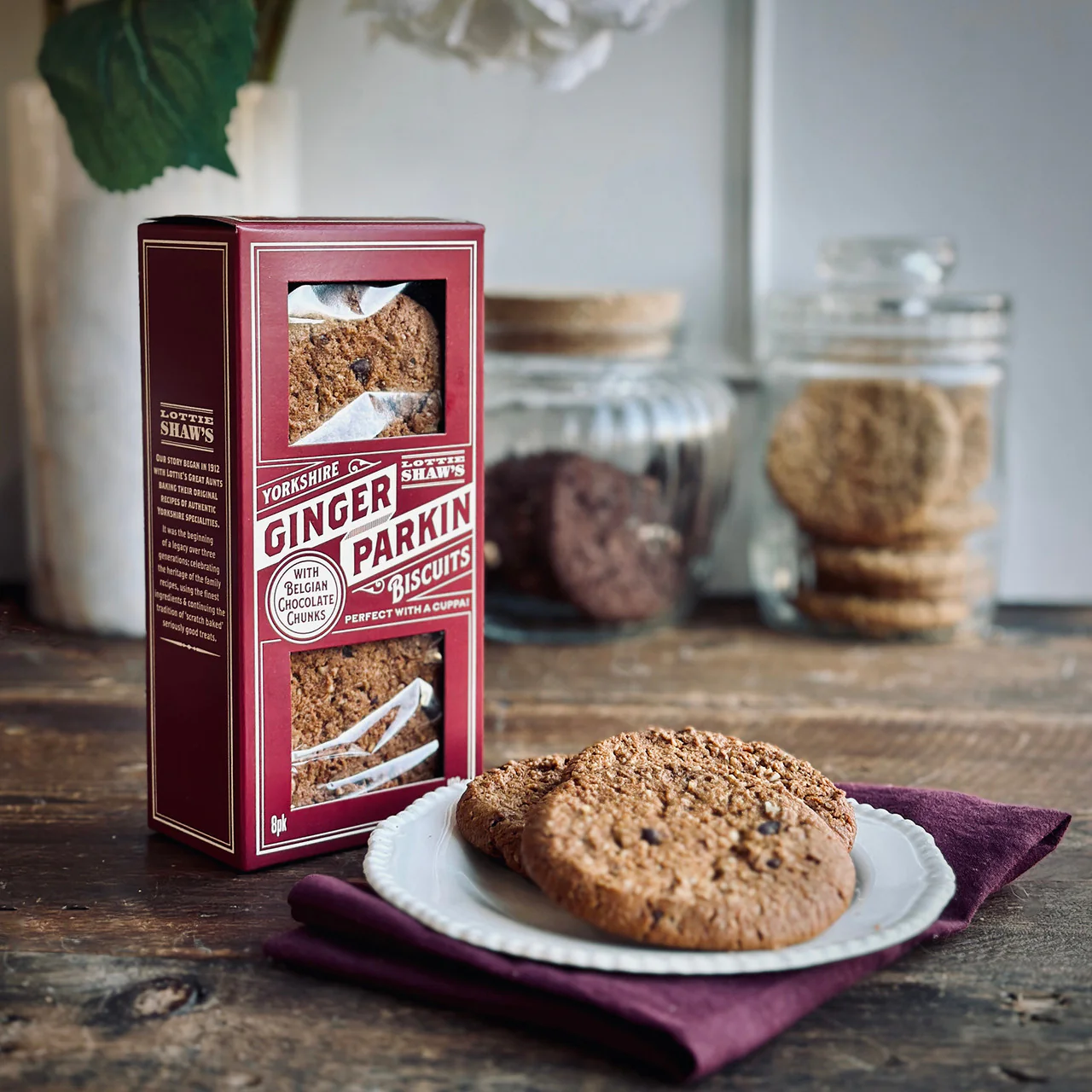 Yorkshire Ginger Parkin Belgian Chocolate Chunk Biscuits