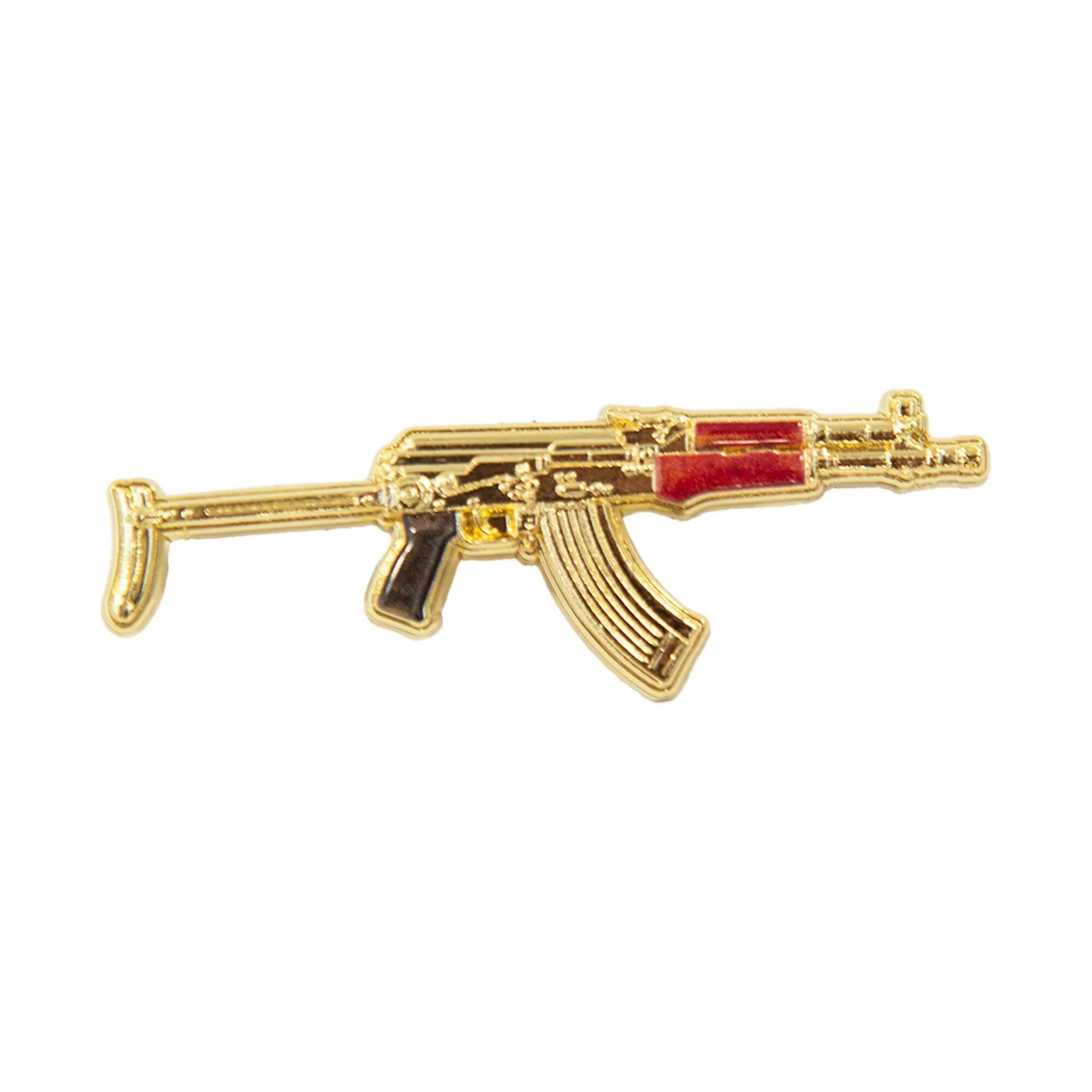 Golden AK-47 pin badge