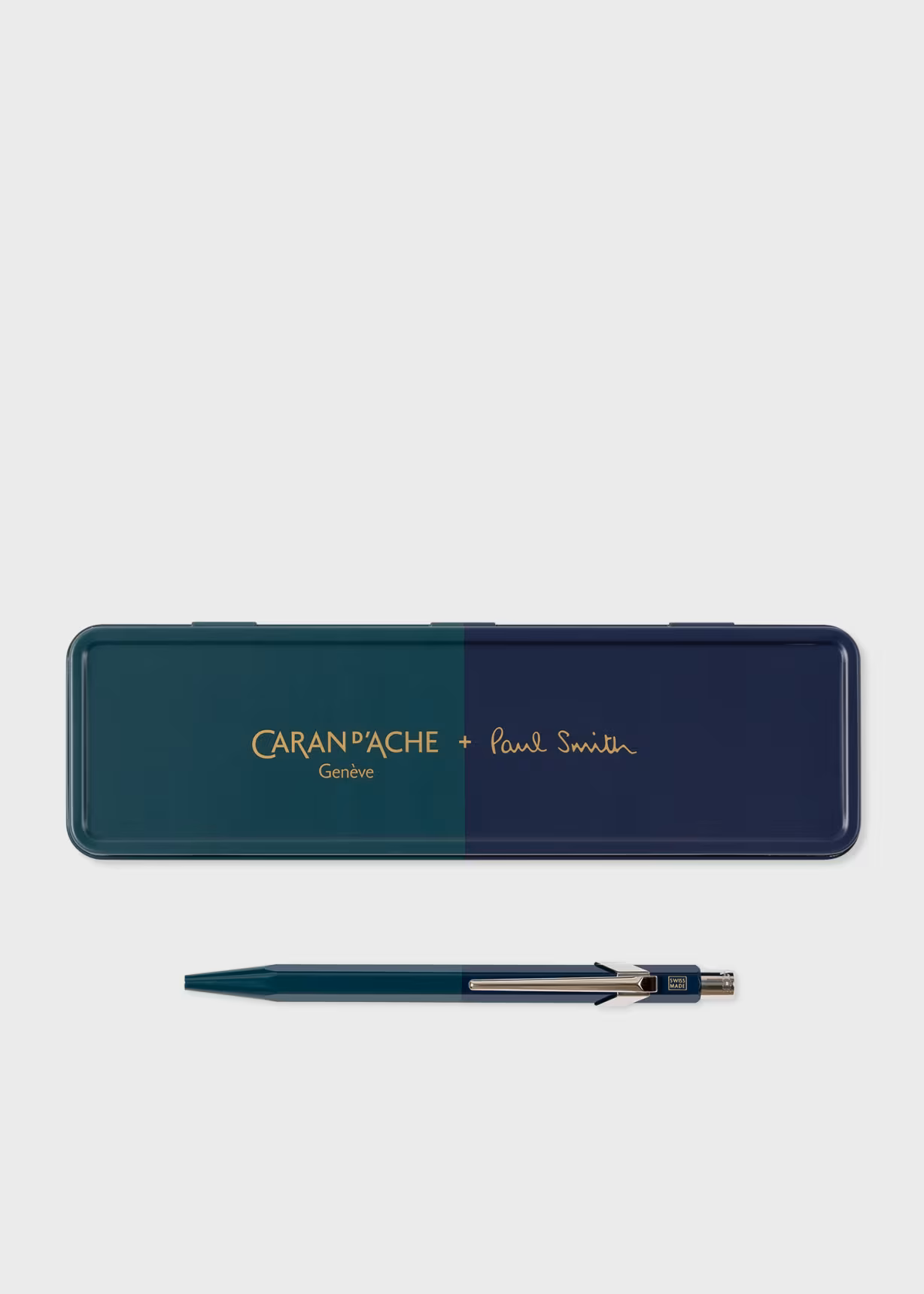 GRB-CDAC-ADPN1-49-0_10.png Caran d'Ache + Paul Smith - 849 Green & Navy Ballpoint Pen