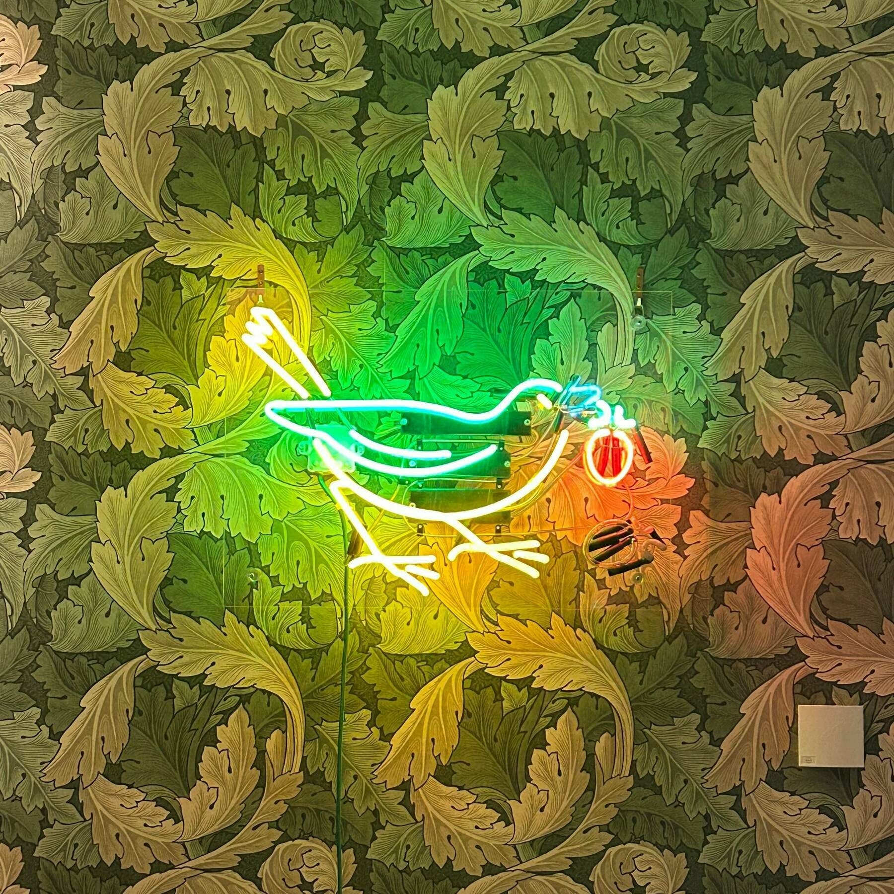 'The Strawberry Thief, 2025' - Neon Artwork by Jeremy Deller