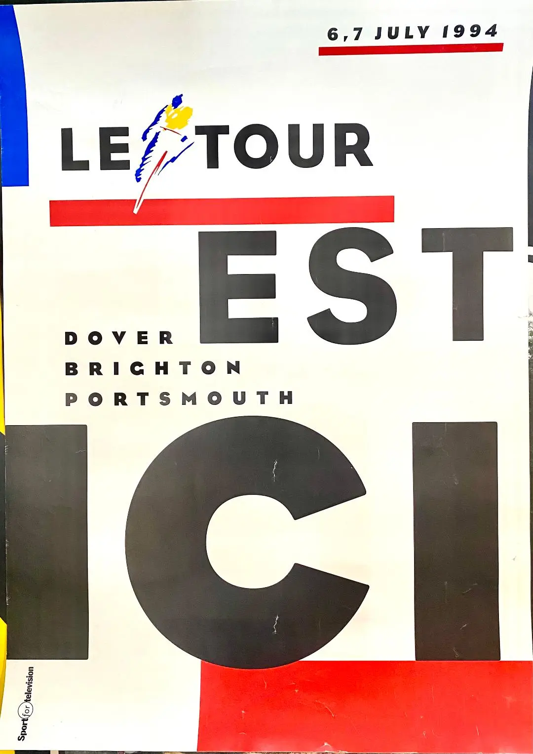 Original Tour De France poster UK 1994