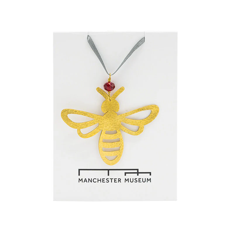 Bee Decoration Hammered Brass