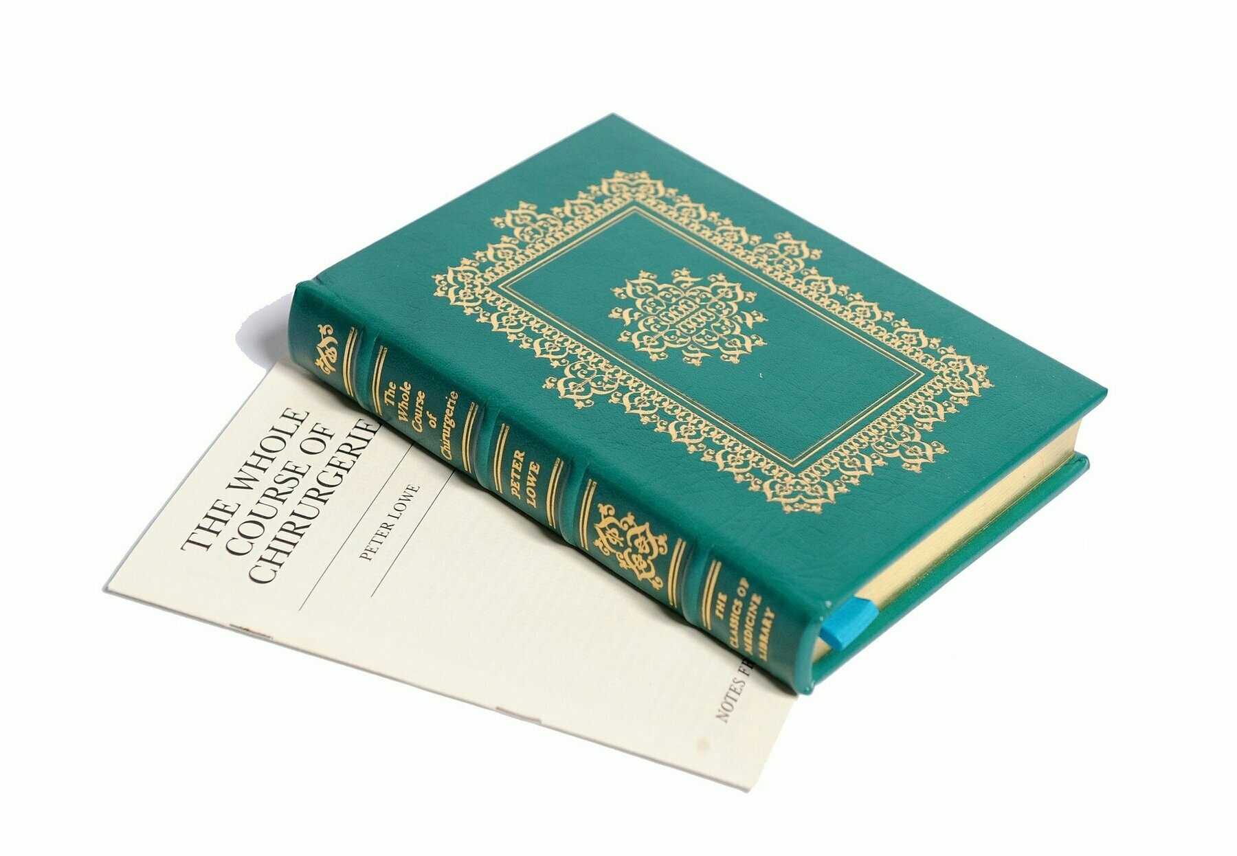 A green hardback book