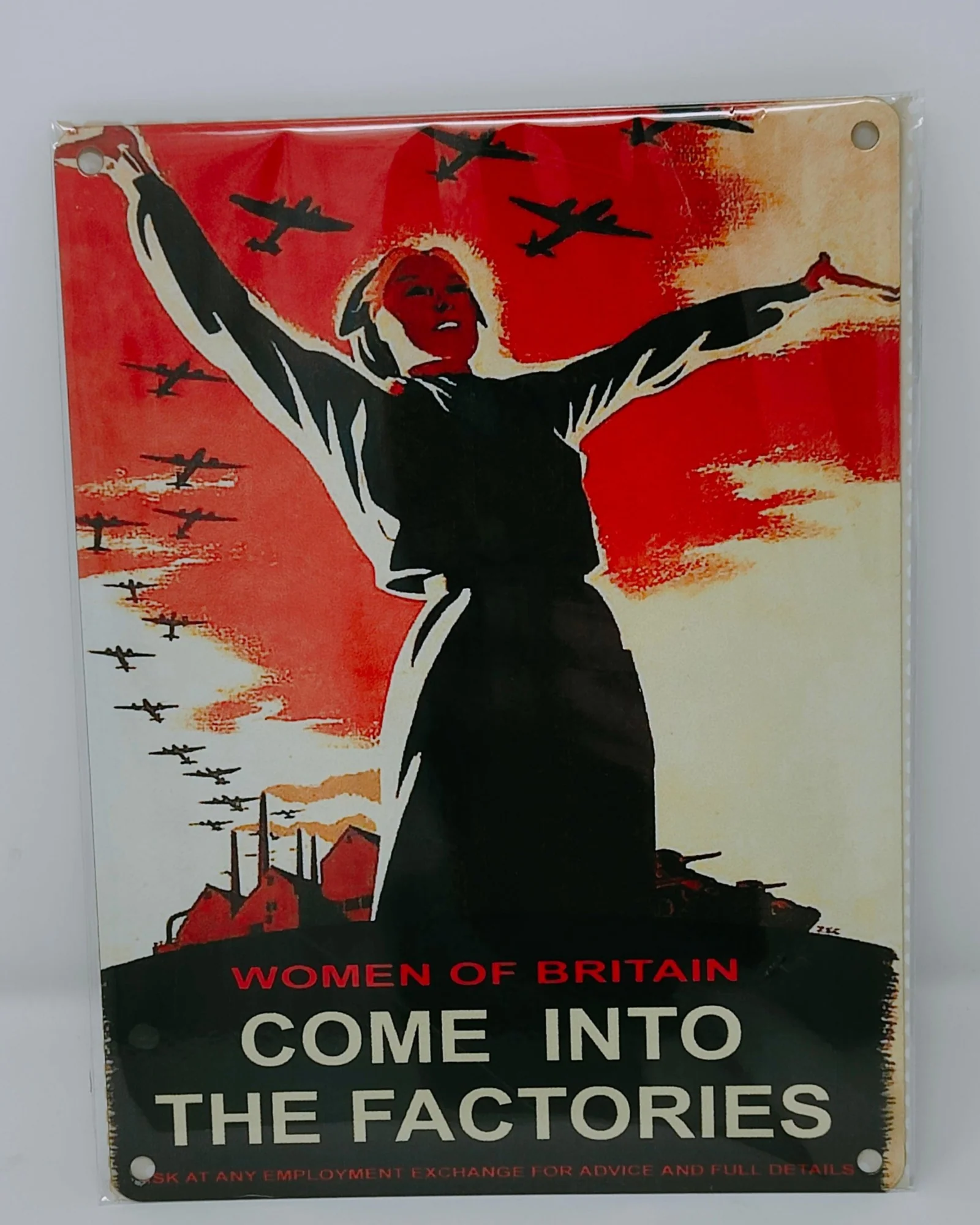 Mini Metal Sign - Come into Factories