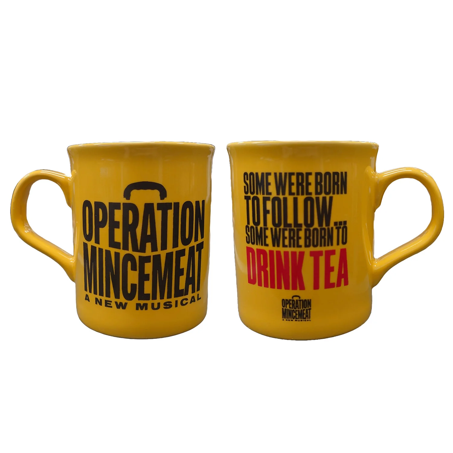 mug.jpg.png Born To Drink Tea Yellow Mug