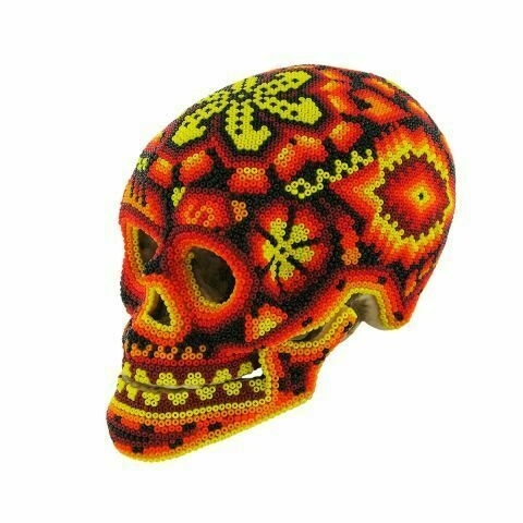 Huichol Indian Art Skull
