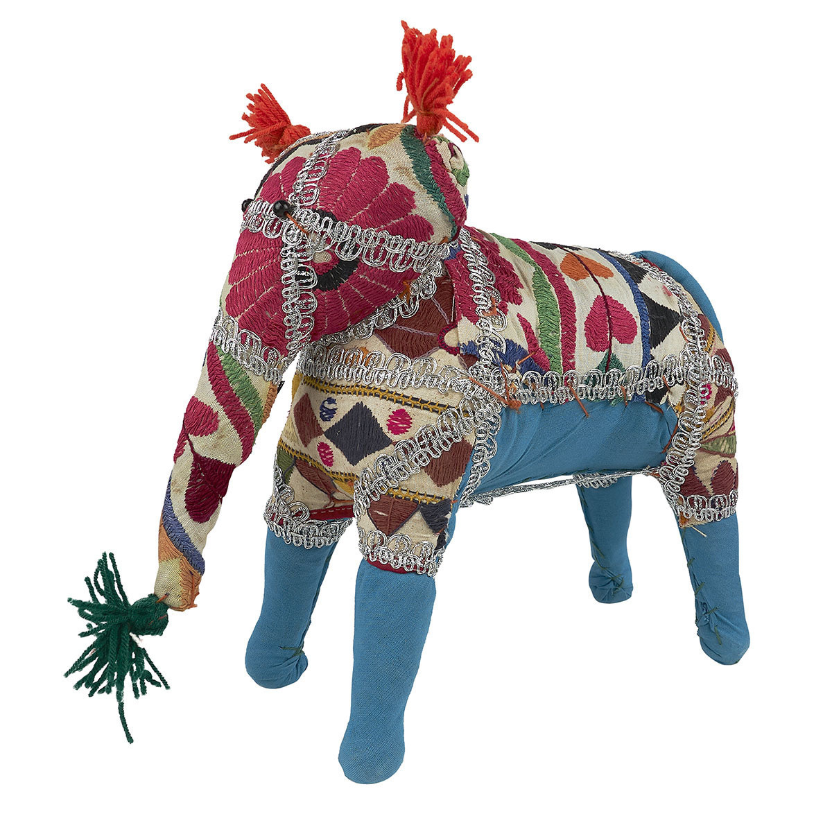 Large Indian Elephant Textile Ornament, Assorted Designs