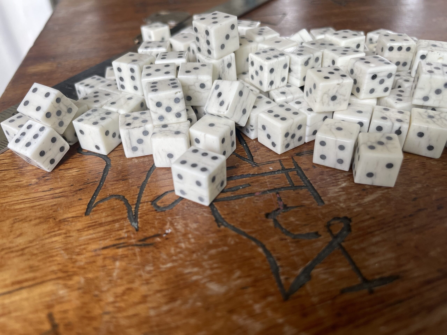 Cow Bone Skull Dice