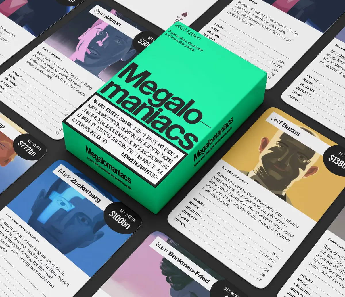 Megalomaniacs Top Trumps