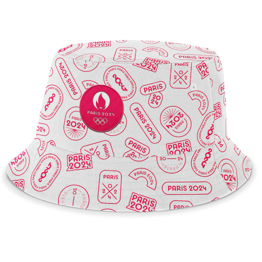Paris 2024 Olympics All Over Print Bucket Hat - White