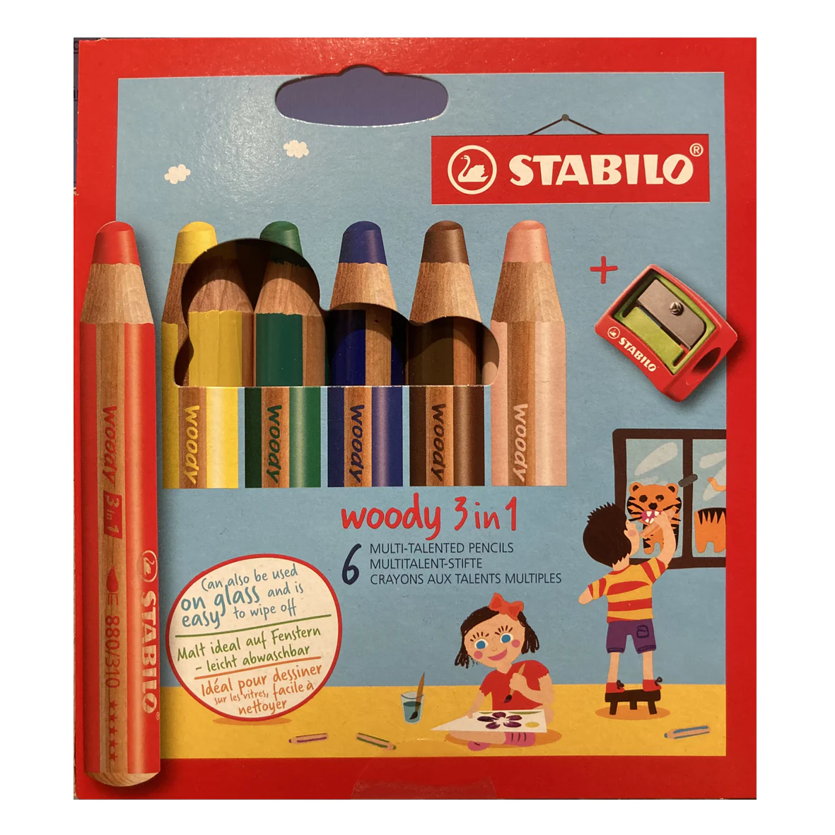 Stabilo Woody 3 in 1 multi talented pencils with sharpener