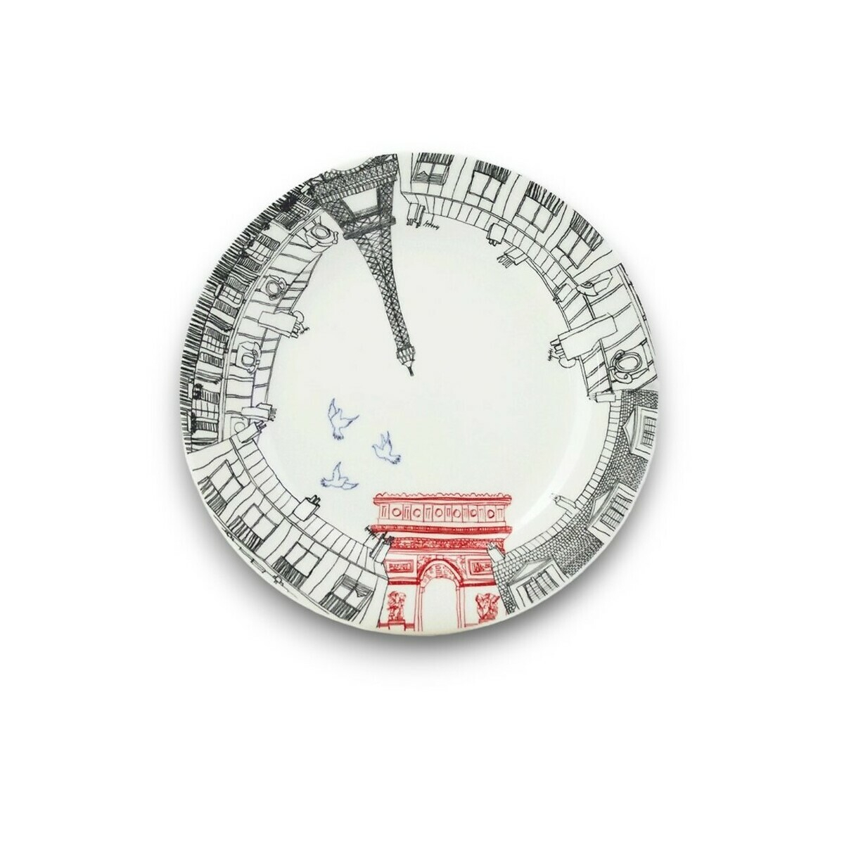 products-7756.jpg Arc de Triomphe Paris Red Plate