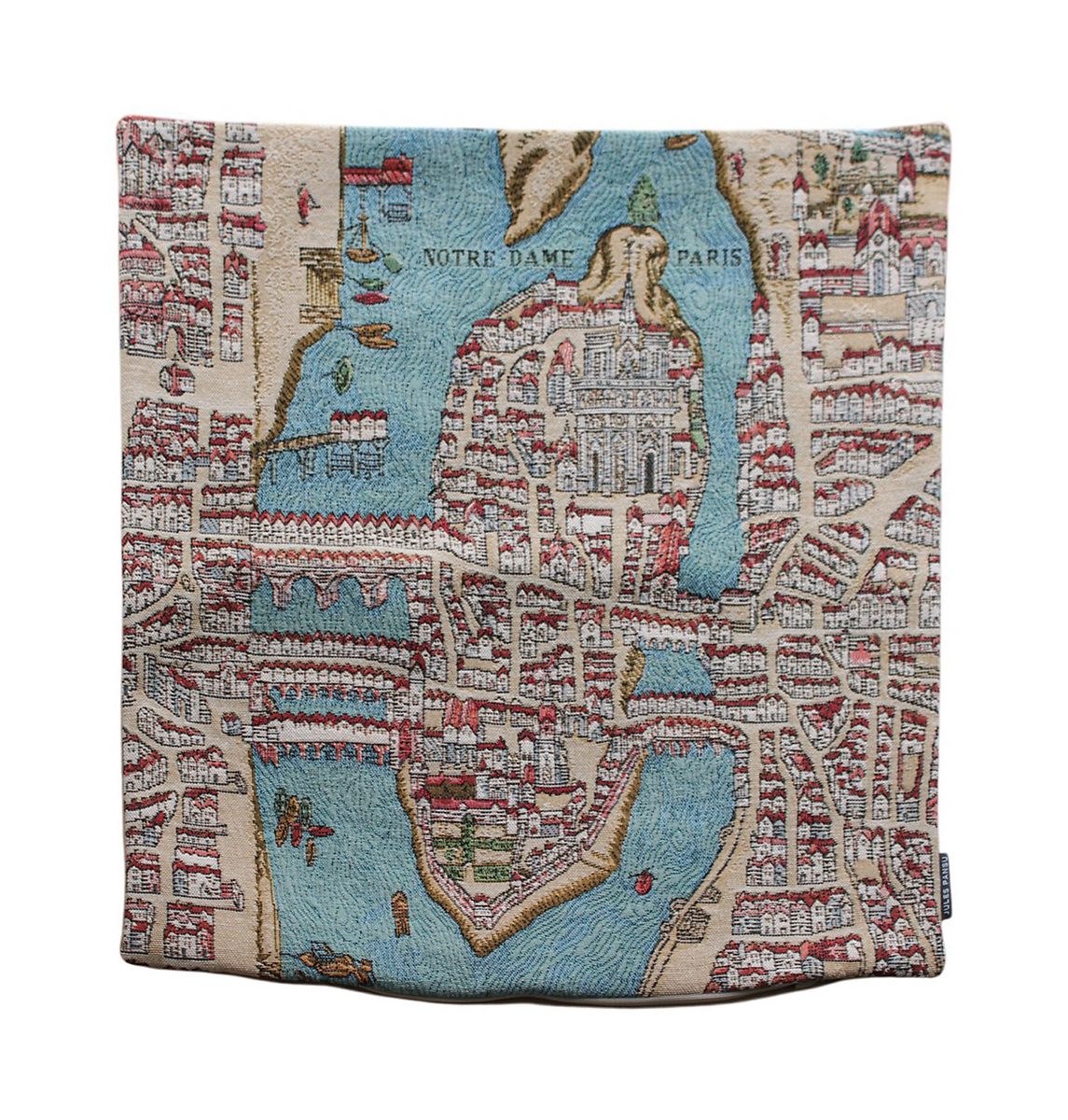 Plan of Paris Ile de la Cité pillow cover - Jules Pansu