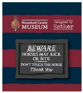 Beware Horse Sign – Pin Badge