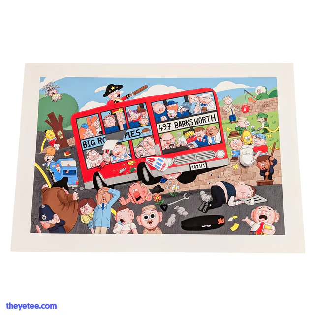 Thank Goodness You're Here Bus Print 