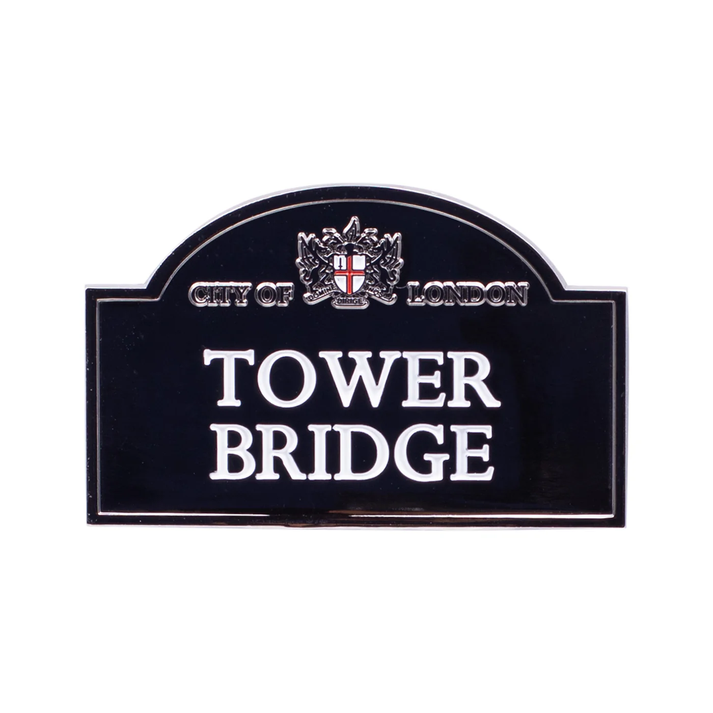 Tower Bridge Sign Chrome Fridge Magnet