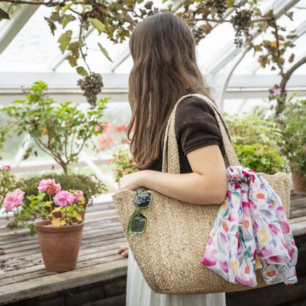 The Braided Rug Company Natural Scallop Tote Bag
