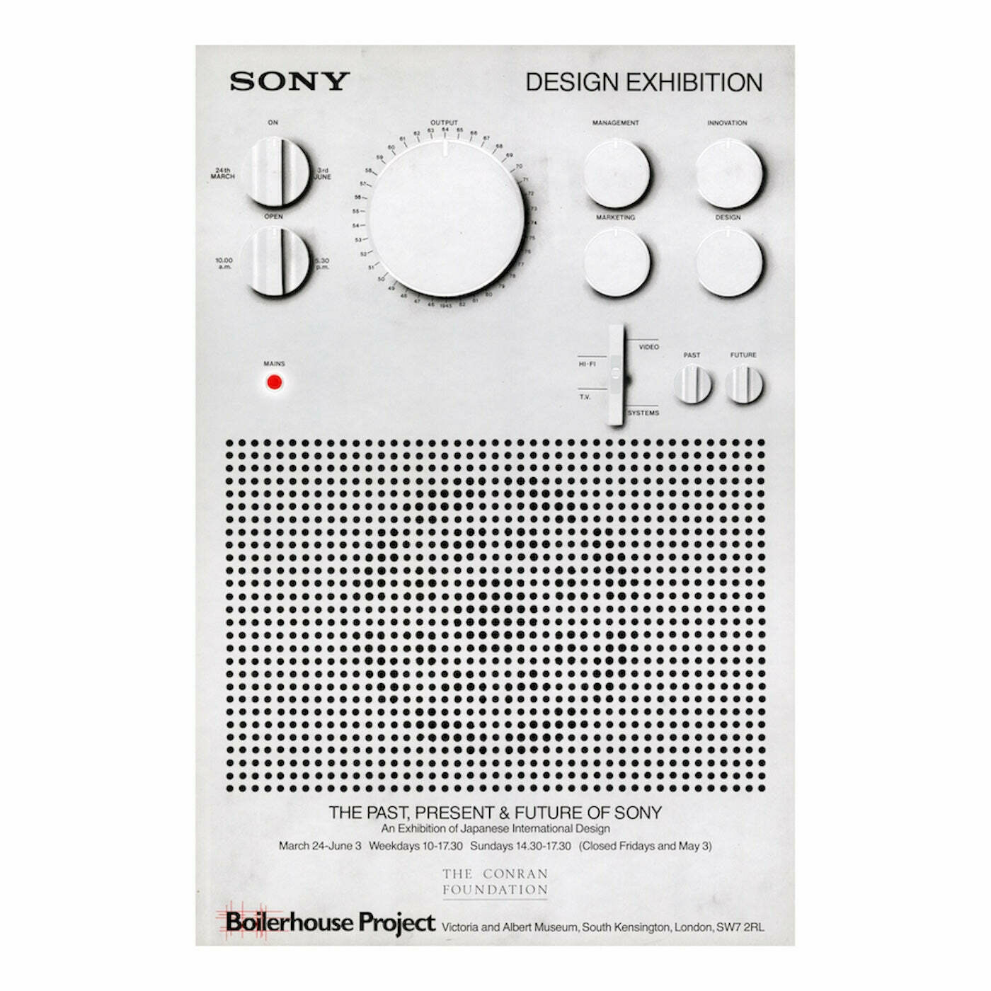 Sony Design 1982 Unframed Archive Exhibition Poster - 75 x 50 cm