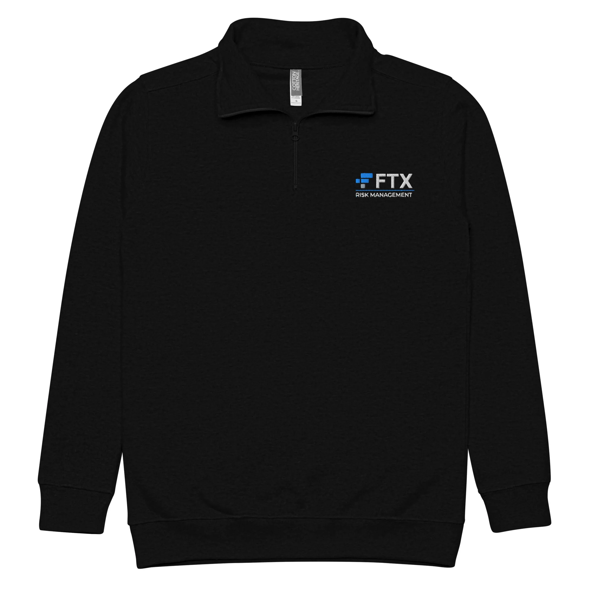 unisex-fleece-pullover-black-front-68d133ad1ee10.jpg.png FTX Risk Quarter-Zip