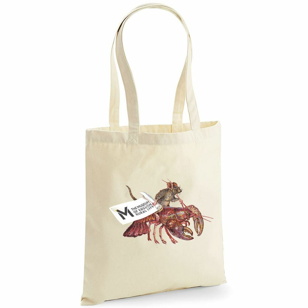 Mouse lobster natural tote bag