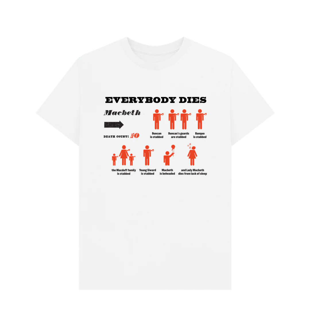 Unisex Everybody Dies in Shakespeare T-Shirt - Macbeth
