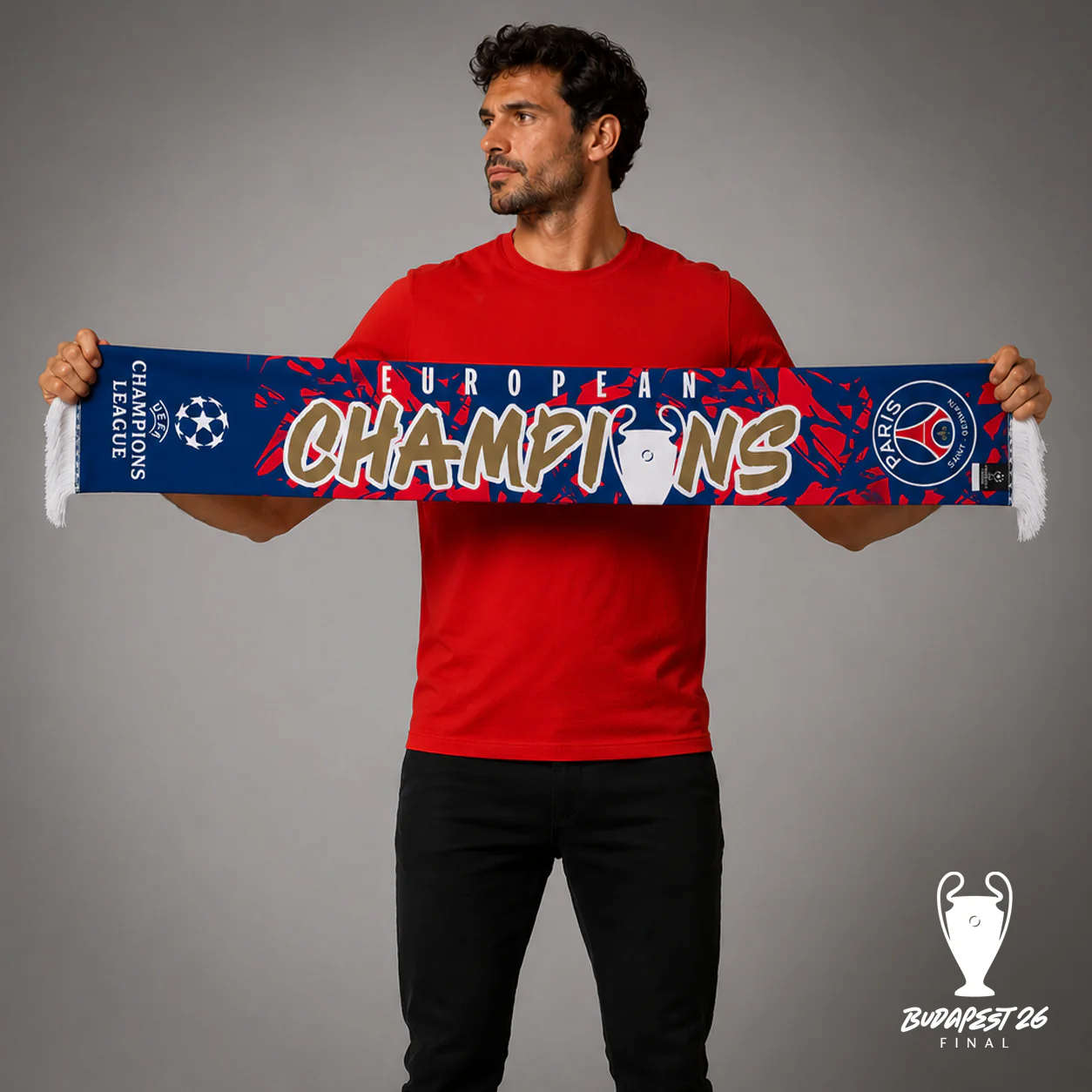 Budapest 26 UCL Final Winners Scarf