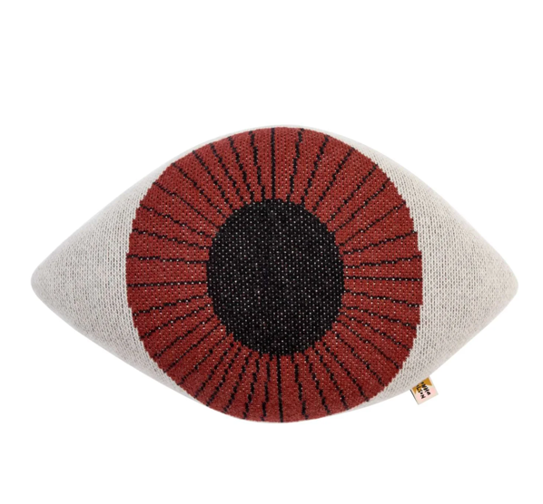Brown Eye Shaped Cushion