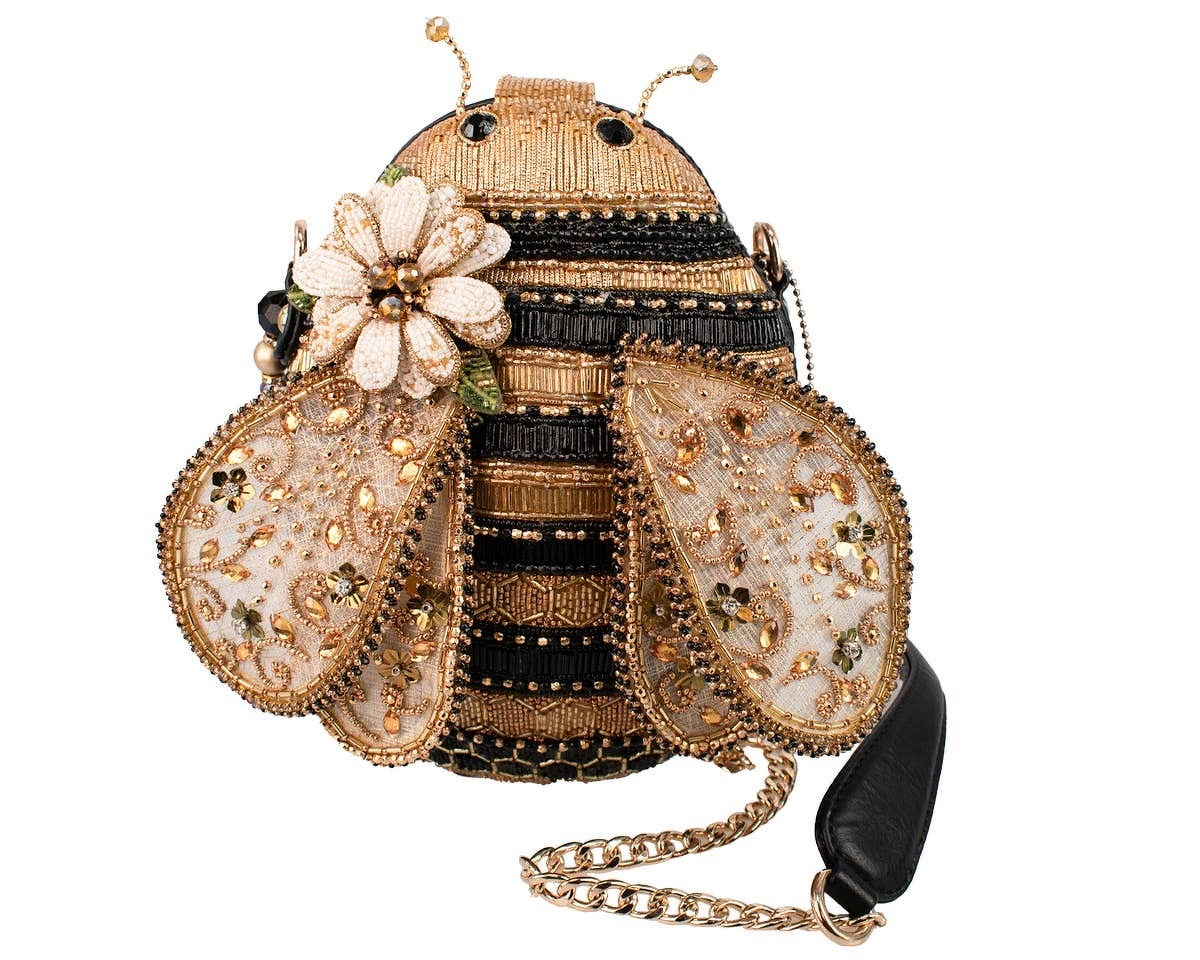 Sweet As Honey Bee Gold And Black Handbag