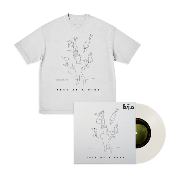 Free As A Bird / Real Love [2025 Mixes]: 7" Vinyl + Free As A Bird T-Shirt