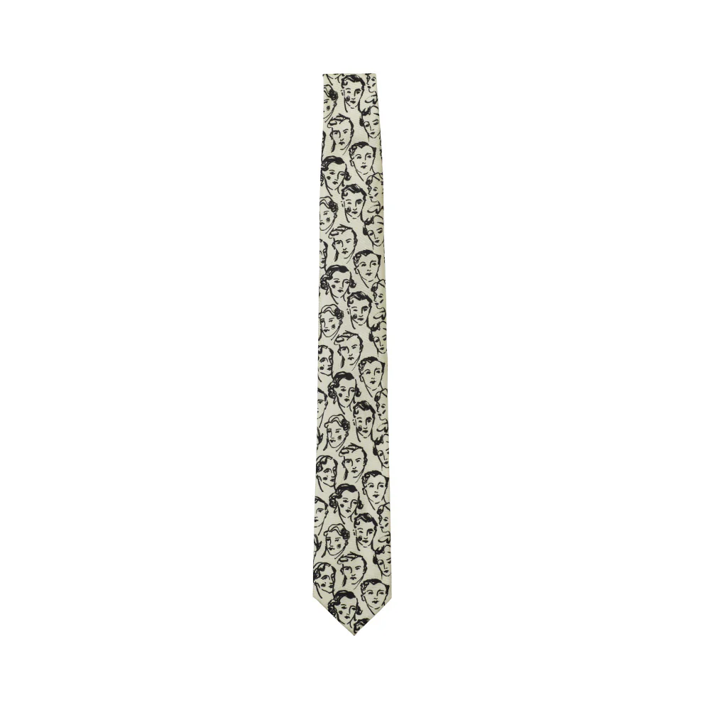 Luke Edward Hall x NPG Faces Silk Tie