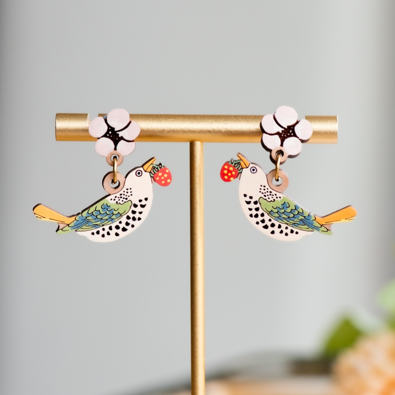 Strawberry Thief Earrings