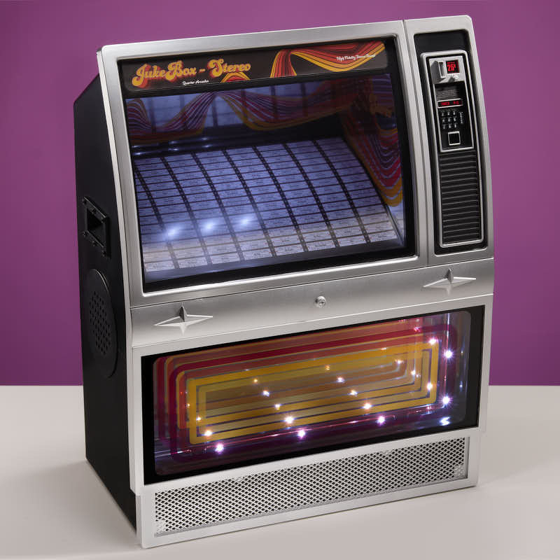 Quarter Arcades Retro Bluetooth Mini Jukebox Speaker - Stereo 70’S Edition