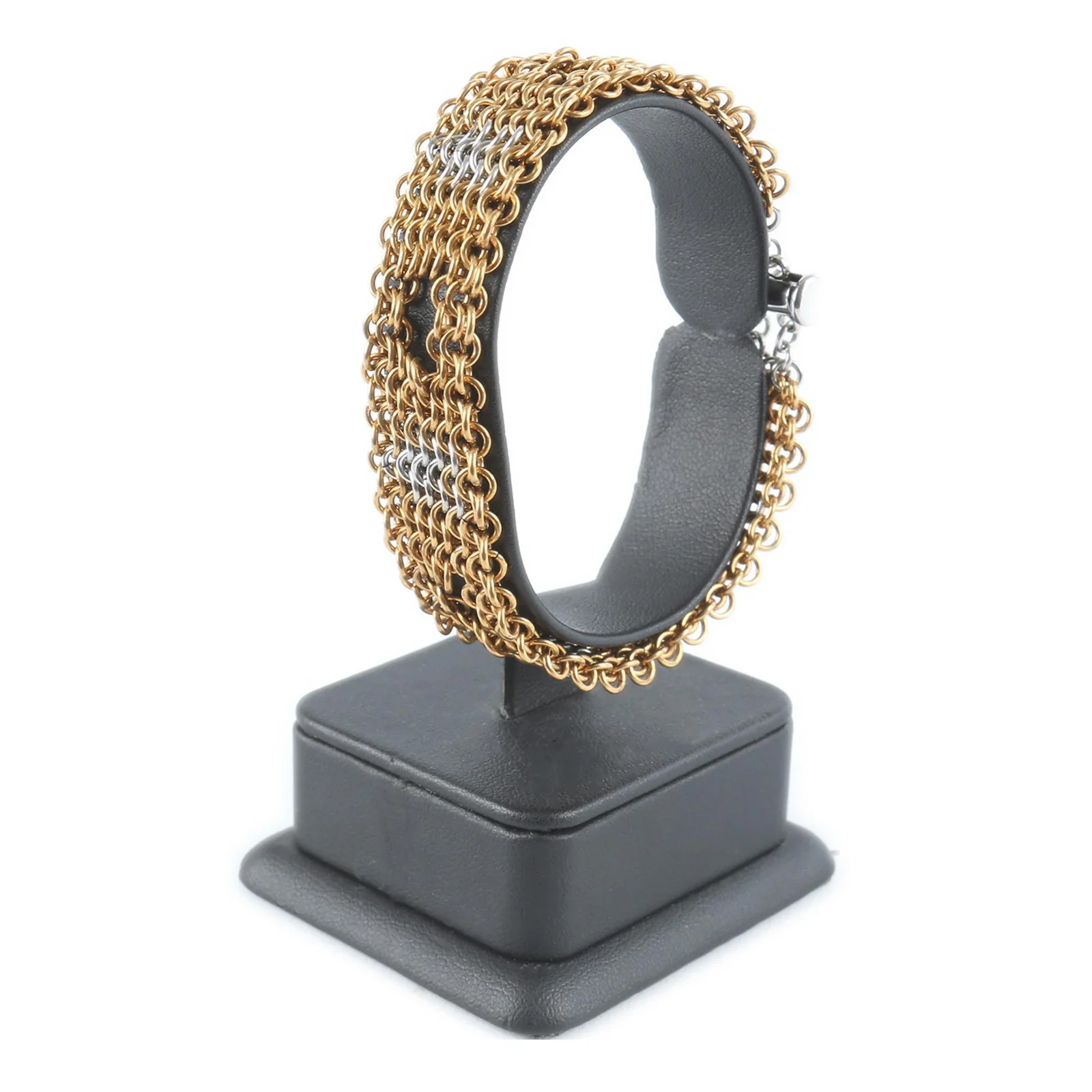 roman-military-bracelet-on-stand-left_1600x.jpg.png Roman Military Chainmail Bracelet - Anjo Designs