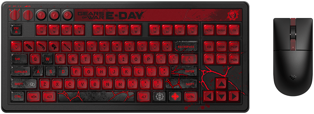 Retro 87 Keyboard & Retro R8 Mouse - Gears of War: E-Day