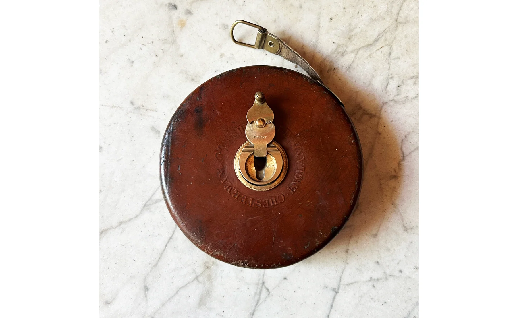 Vintagetapemeasure1.png.png Vintage Leather & Brass Measuring Tape