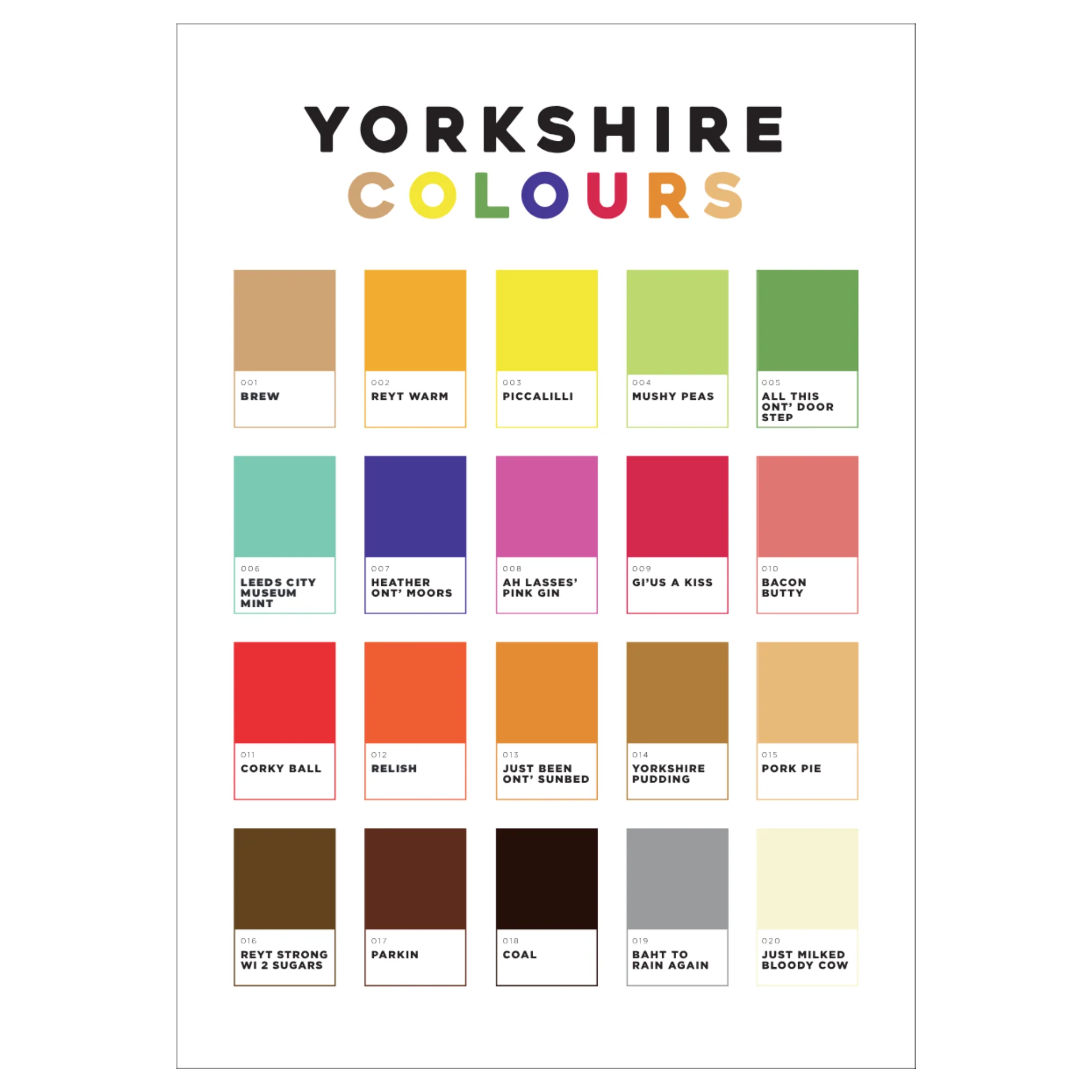 Yorkshire Colours A3 Print